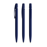 Plastic BIC®-balpen met personaliseerbare clip en blauwe inkt kleur marineblauw