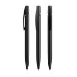Kunststof BIC®-pen met ergonomische grip en zwarte inkt kleur zwart