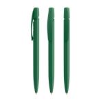 Kunststof BIC®-pen met ergonomische grip en zwarte inkt kleur groen