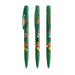 Kunststof BIC®-pen met ergonomische grip en zwarte inkt kleur groen