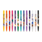 Kunststof BIC®-pen met ergonomische grip en zwarte inkt