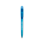Plastic BIC® pen met brede clip en blauwe inkt met afdrukgebied