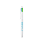 Plastic BIC®-pen met vier trendy inktkleuren met afdrukgebied