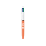 Plastic pen met fijne schrijfpunt van 0,8 mm en 4 kleuren inkt BIC® met afdrukgebied