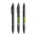 Plastic pen met brede behuizing en blauwe schrijfkleur Wide Body BIC® kleur zwart