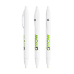 Plastic pen met brede behuizing en blauwe schrijfkleur Wide Body BIC® kleur wit