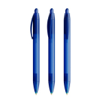 Plastic pen met brede behuizing en blauwe schrijfkleur Wide Body BIC® kleur doorzichtig blauw