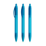 Plastic pen met brede behuizing en blauwe schrijfkleur Wide Body BIC® kleur doorzichtig lichtblauw