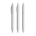 Plastic klikpen met brede body en zwarte inkt Wide Body BIC® kleur zilver