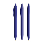 Plastic klikpen met brede body en zwarte inkt Wide Body BIC® kleur marineblauw