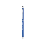 Multifunctionele metalen pen met touch stylus en blauwe BIC®-inkt met afdrukgebied