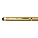 Metalen pen met touchfunctie en blauwe inkt Sleek Stylus BIC® kleur goud