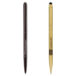 Metalen pen met touchscreen-functie, zwarte inkt Sleek Stylus BIC® kleur zwart