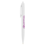 Plastic balpen met drukmechanisme en blauwe schrijfinkt BIC® kleur wit