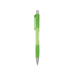 Transparante kunststof klikpen met blauwe inkt Striped Grip BIC® met afdrukgebied