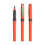 Plastic rollerpen met ergonomische grip, blauwe inkt Grip Roller kleur oranje