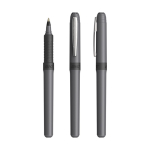 Plastic rollerpen met ergonomische grip, blauwe inkt Grip Roller kleur donkergrijs
