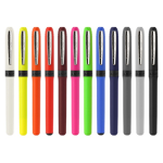Plastic rollerpen met ergonomische grip, zwarte inkt Grip Roller achteraanzicht