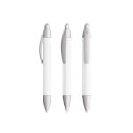 Plastic pen met 360º-opdruk en zwarte inkt Wide Body Mini BIC® kleur zilver