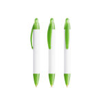 Plastic pen met 360º-opdruk en zwarte inkt Wide Body Mini BIC® kleur doorzichtig groen