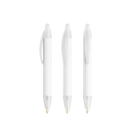 Plastic pen met 360º-opdruk en zwarte inkt Wide Body Mini BIC® kleur doorzichtig wit