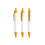 Plastic pen met 360º-opdruk en zwarte inkt Wide Body Mini BIC® kleur doorzichtig oranje