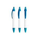 Plastic pen met 360º-opdruk en zwarte inkt Wide Body Mini BIC® kleur doorzichtig lichtblauw