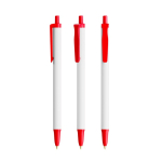Gerecyclede plastic bpen met groot drukoppervlak en zwarte inkt BIC® kleur rood