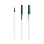 Gerecyclede kunststof pen met dop en blauwe inkt Round Stic® BIC® kleur groen