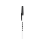 Gerecyclede kunststof pen met dop en blauwe inkt Round Stic® BIC® met afdrukgebied