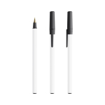 Klassieke plastic pen met dop en zwarte inkt Round Stic BIC® kleur zwart