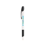 Gerecyclede kunststof balpen met zachte grip en blauwe BIC®-inkt met afdrukgebied