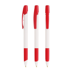 Balpen van gerecycled plastic met zachte grip en zwarte inkt BIC® kleur rood