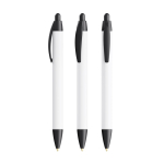 Gerecyclede plastic BIC® pen met breed profiel en zwarte inkt kleur zwart