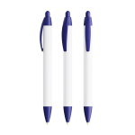 Gerecyclede plastic BIC® pen met breed profiel en zwarte inkt kleur marineblauw