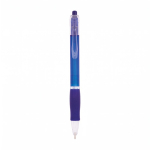 Plastic pen met translucente behuizing en blauwe inkt Click BIC® kleur blauw