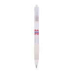Plastic pen met translucente behuizing en blauwe inkt Click BIC® kleur wit