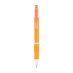 Plastic pen met translucente behuizing en blauwe inkt Click BIC® kleur oranje