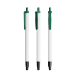 BIC® balpen van gerecycled plastic met touchscreenpunt, blauwe inkt kleur groen