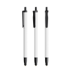 Gerecyclede plastic pen met stylus en zwarte inkt BIC® kleur zwart