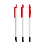 Gerecyclede plastic pen met stylus en zwarte inkt BIC® kleur rood