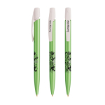 Plastic pen met stevige clip en blauwe inkt Media Clic Glacé BIC® kleur groen
