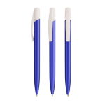 Plastic pen met stevige clip en zwarte inkt Media Clic Glacé BIC® kleur blauw