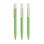 Plastic pen met stevige clip en zwarte inkt Media Clic Glacé BIC® kleur groen