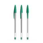 Klassieke transparante plastic balpen met groene inkt BIC® Cristal® kleur groen