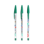 Klassieke transparante plastic balpen met groene inkt BIC® Cristal® kleur groen