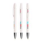 Navulbare plastic balpen met klikmechanisme en blauwe inkt BIC® kleur wit