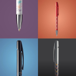 Navulbare plastic balpen met klikmechanisme en blauwe inkt BIC®