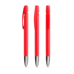 Navulbare plastic pen met klikmechanisme en zwarte inkt BIC® kleur rood