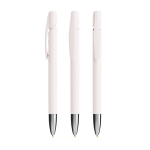 Navulbare plastic pen met klikmechanisme en zwarte inkt BIC® kleur wit